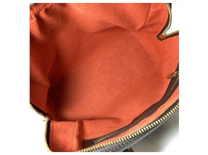 Borsa Louis Vuitton Brera in Damier Ebene Marrone - vista 7