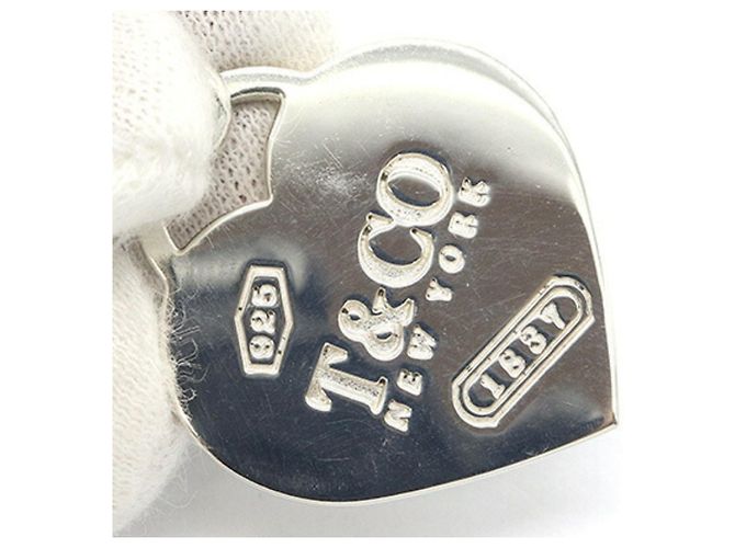 Portachiavi Tiffany & Co. 1837 Heart Plate in argento sterling - vista 3