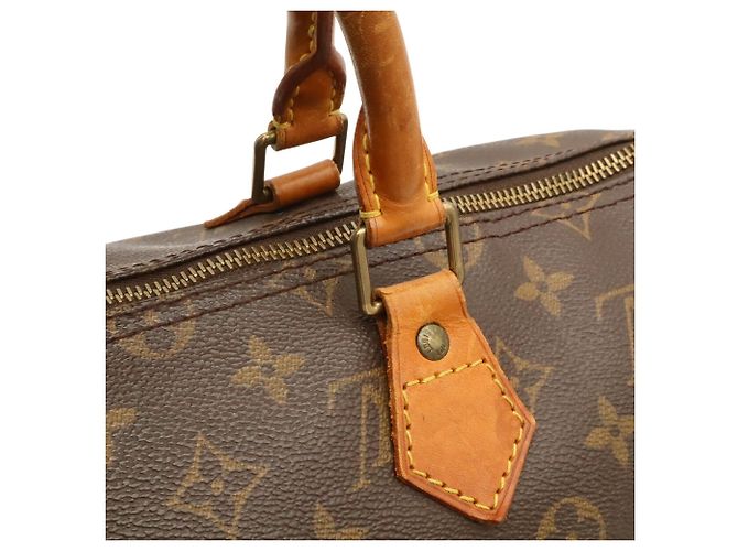 Borsa Louis Vuitton Monogram Speedy 35 Marrone - vista 9