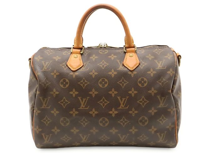Borsa Louis Vuitton Monogram Speedy Bandoulière 30 Marrone - vista 2
