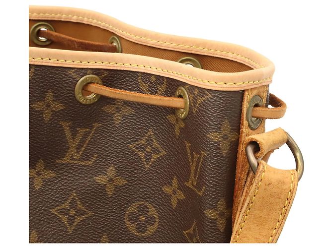 Borsa a Spalla Louis Vuitton Monogram Noe Marrone - vista 7