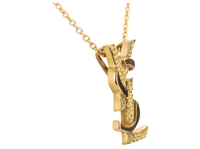 Collana a catena con pendente in oro 18K Yves Saint Laurent D'oro - vista 2
