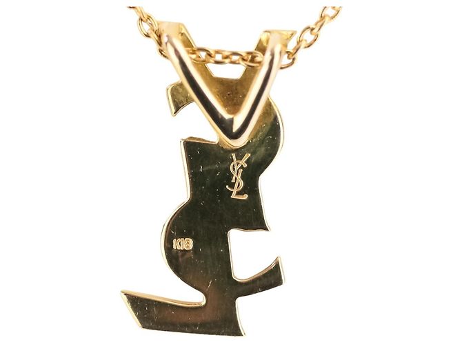 Collana a catena con pendente in oro 18K Yves Saint Laurent D'oro - vista 6