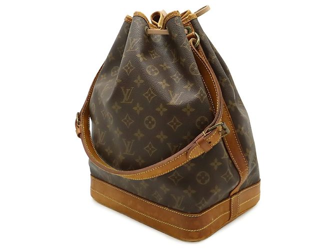 Borsa a Spalla Louis Vuitton Monogram Noe Marrone - vista 3
