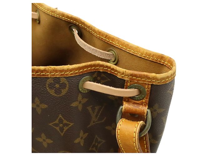 Borsa a Spalla Louis Vuitton Monogram Noe Marrone - vista 7