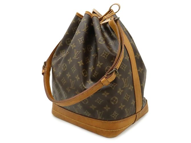 Borsa a Spalla Louis Vuitton Monogram Noe Marrone - vista 3