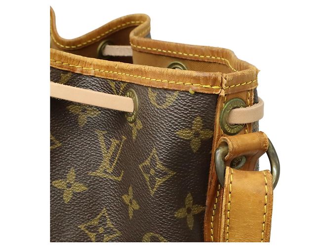 Borsa a Spalla Louis Vuitton Monogram Noe Marrone - vista 7