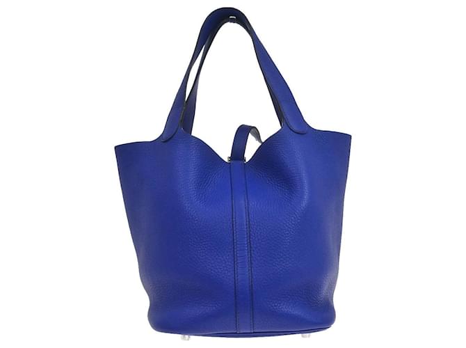 Hermès Hermes Picotin Lock Clemence MM Blu - vista 2