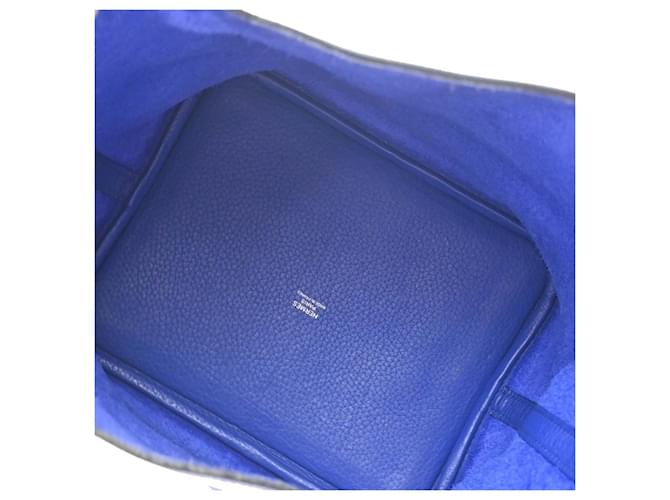 Hermès Hermes Picotin Lock Clemence MM Blu - vista 3