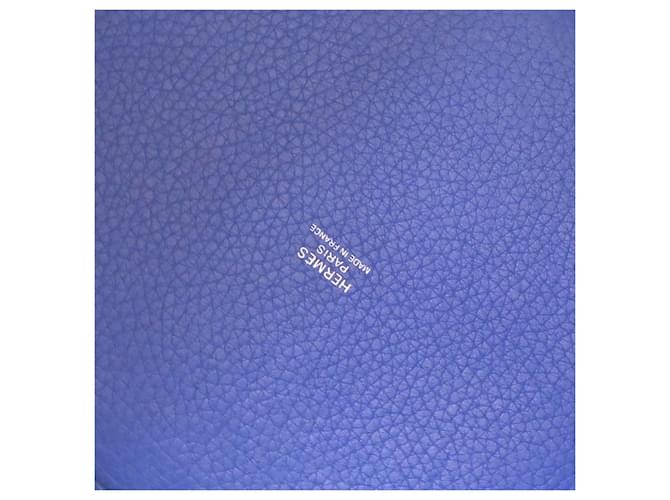 Hermès Hermes Picotin Lock Clemence MM Blu - vista 4