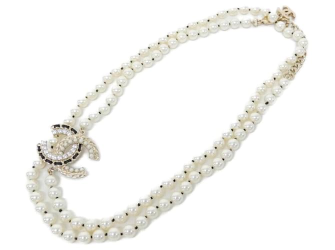 Collana Chanel AB9084 Nero Bianco - vista 2