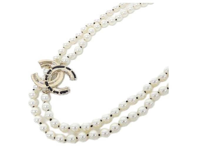 Collana Chanel AB9084 Nero Bianco - vista 3