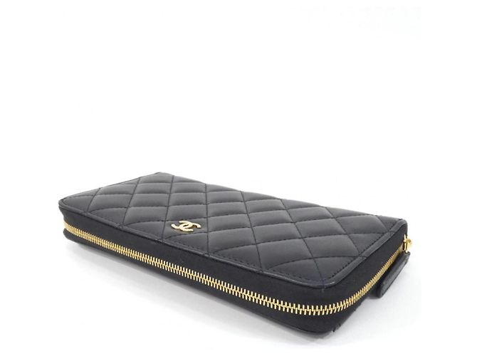 Chanel Timeless Classic Line Long Wallet Schwarz Bordeaux - Ansicht 3