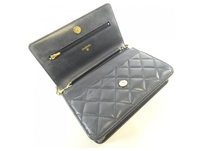 Chanel AP3807 Navy Chain/Shoulder Wallet Marineblau - Ansicht 6