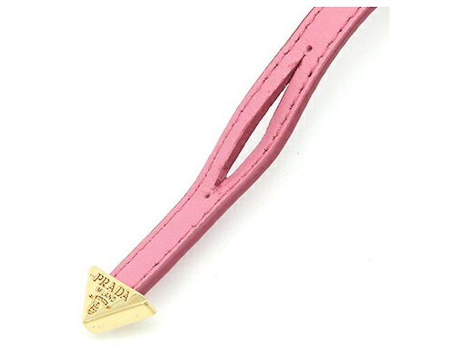 Porte-clés en fourrure à fleurs Prada Rose Blanc - vue 4