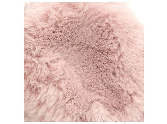 Porte-clés en fourrure à fleurs Prada Rose Blanc - vue 7