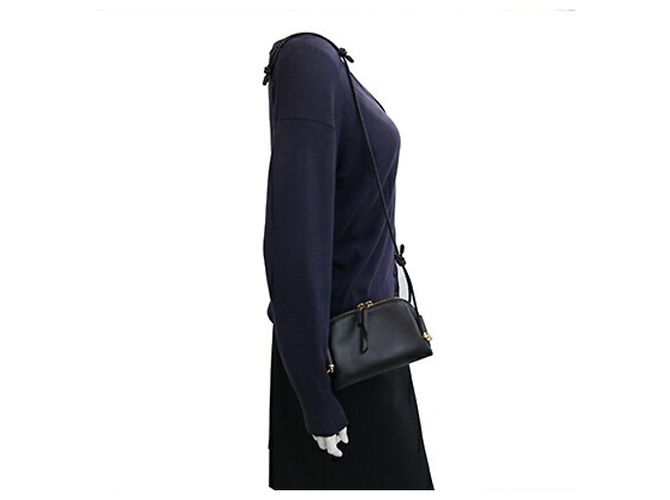 Mini borsa a tracolla in pelle nera Bottega Veneta Nero - vista 10
