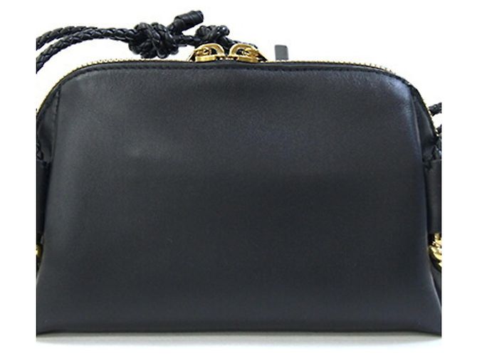 Mini borsa a tracolla in pelle nera Bottega Veneta Nero - vista 2