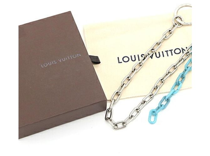 Louis Vuitton Wallet Chain Keychain Light blue - view 8