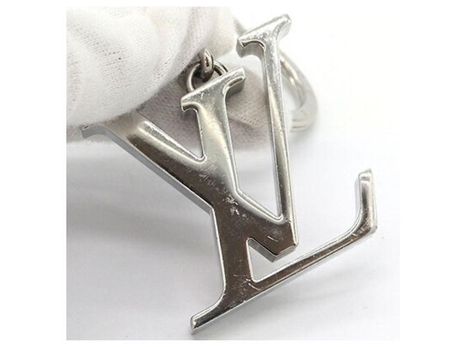 Louis Vuitton Silver Metal Keyring Silvery - view 4