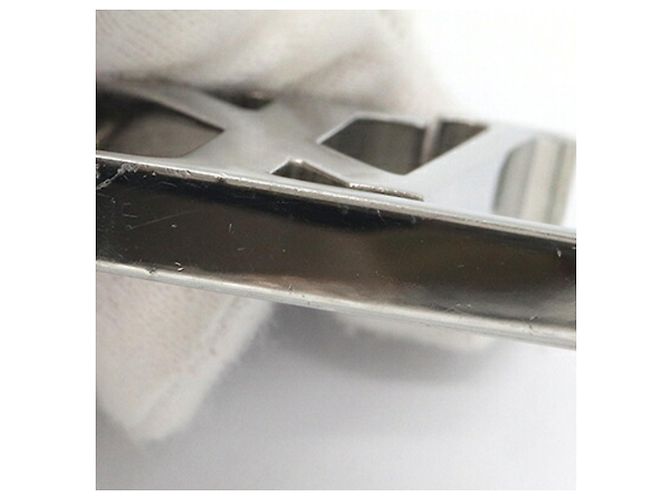 Louis Vuitton Silver Metal Keyring Silvery - view 5
