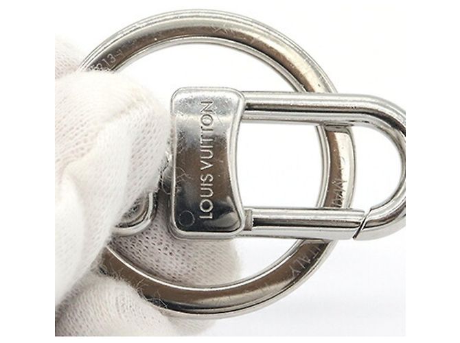 Louis Vuitton Silver Metal Keyring Silvery - view 6