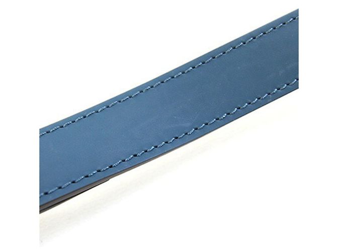 Tracolla in pelle Epi Louis Vuitton Bianco Blu chiaro - vista 6