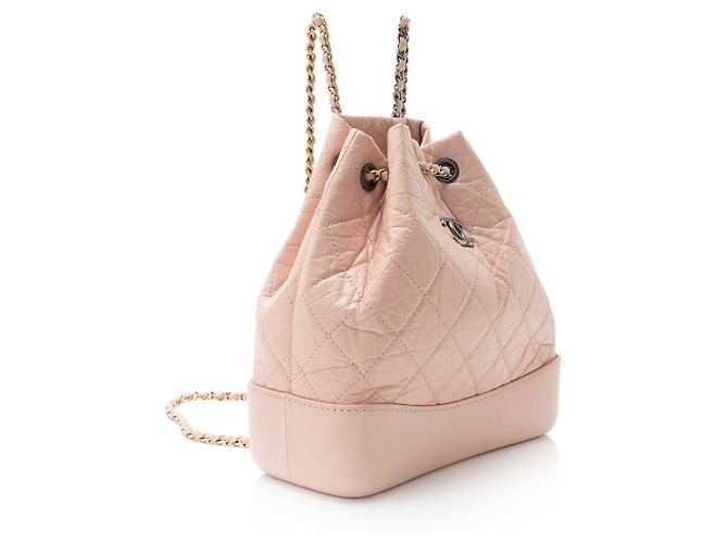 Piccolo zaino Gabrielle in pelle di vitello invecchiata Chanel Rosa - vista 2