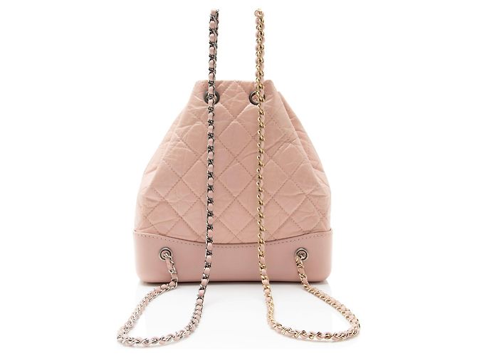 Piccolo zaino Gabrielle in pelle di vitello invecchiata Chanel Rosa - vista 3