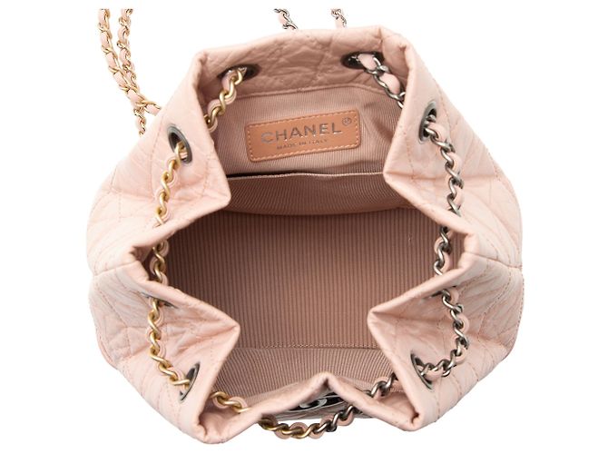 Piccolo zaino Gabrielle in pelle di vitello invecchiata Chanel Rosa - vista 7