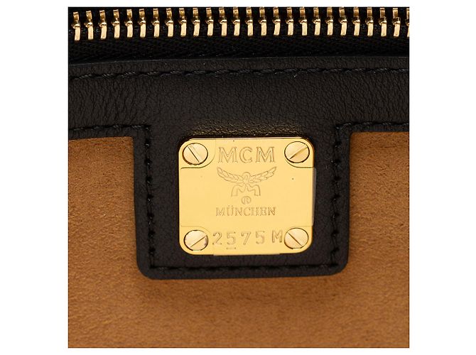 Borsa Tote MCM Cubic Monogram Jacquard Nero - vista 8