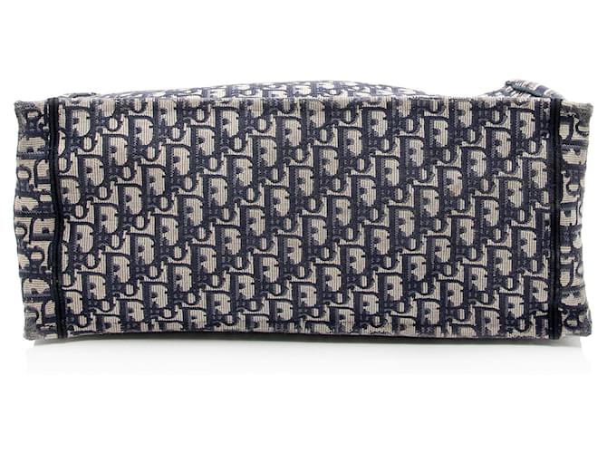 Tote Dior Oblique Large Blu - vista 4