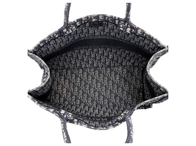 Tote Dior Oblique Large Blu - vista 7