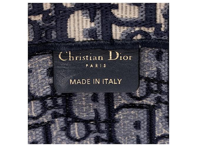 Tote Dior Oblique Large Blu - vista 8