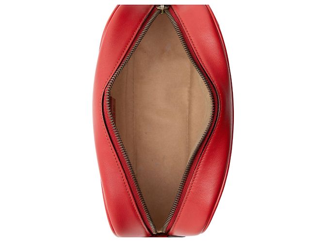 Bolso de cámara pequeño Gucci Matelasse Leather GG Marmont Roja - vista 7