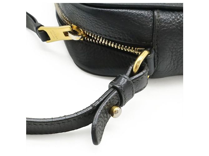 Borsa a tracolla in pelle Vitello Phenix Prada Nero - vista 7