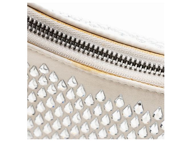 Stella Mc Cartney Borsa a tracolla mini Falabella in raso e cristalli Stella McCartney Grigio - vista 10