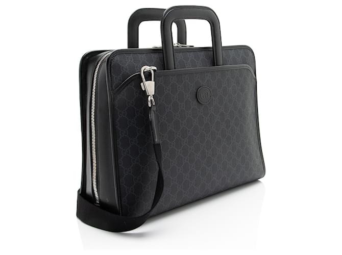 Valigetta Gucci GG Supreme Interlocking G Nero - vista 2