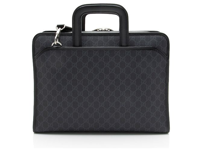 Valigetta Gucci GG Supreme Interlocking G Nero - vista 3