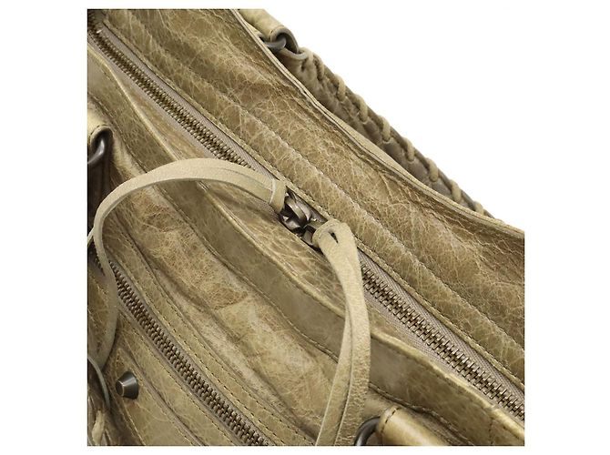 Borsa Tote Balenciaga Classic Leather Marrone Beige - vista 5