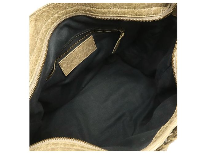 Borsa Tote Balenciaga Classic Leather Marrone Beige - vista 6