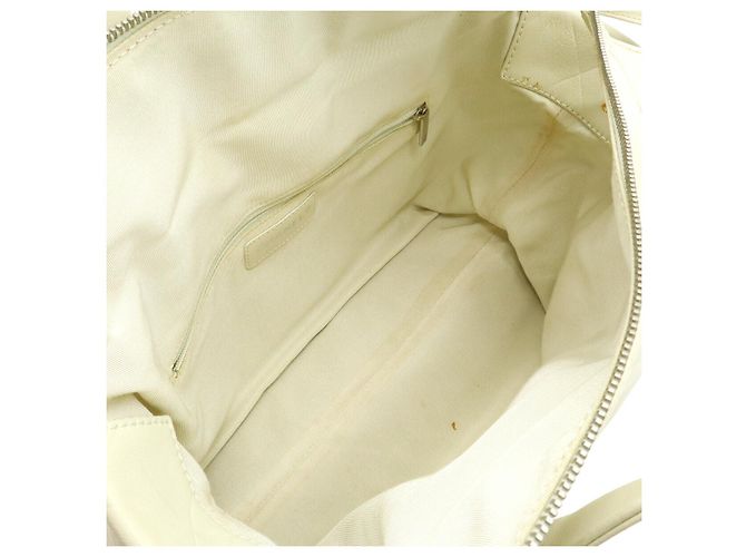 Chanel V Stitch Ledertasche Weiß - Ansicht 7