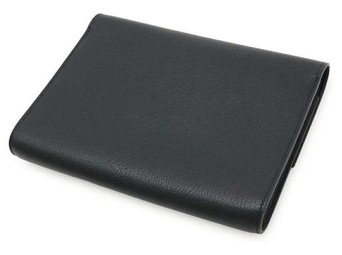 Hermès Clutch Hermes Faco Chevre Nero - vista 2