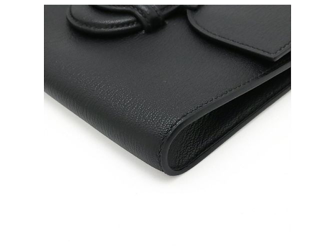 Hermès Clutch Hermes Faco Chevre Nero - vista 3