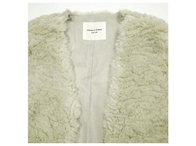 Autre Marque Chaleco de piel sintética FREAK'S STORE 22AW WEB Limited Beige - vista 4