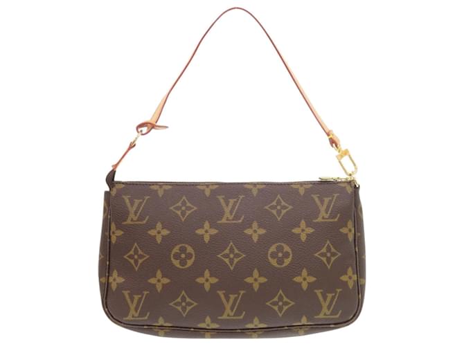 Borsa Louis Vuitton Pochette Accessoires Monogram Marrone Monogramma - vista 2