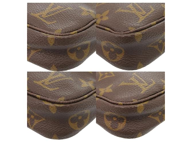Borsa Louis Vuitton Pochette Accessoires Monogram Marrone Monogramma - vista 4