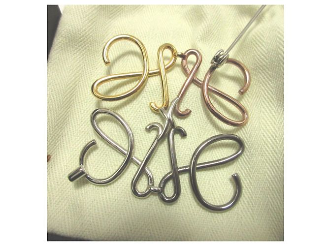 Spilla in metallo Anagram Loewe Argento D'oro Bronzo - vista 5