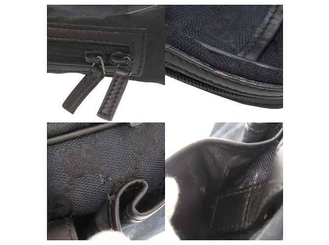 Mini borsa nera in tela GG Gucci Nero - vista 10