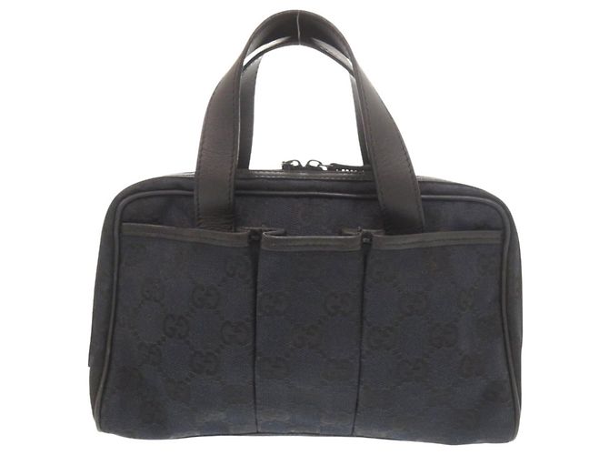 Mini borsa nera in tela GG Gucci Nero - vista 2